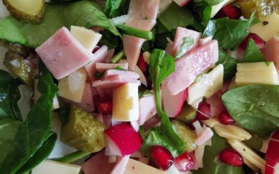 Käse Kochschinken Salat mit Radieschen